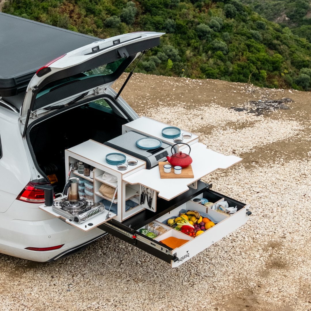 Camping Box Auto: Modulare Campingbox für den Kofferraum