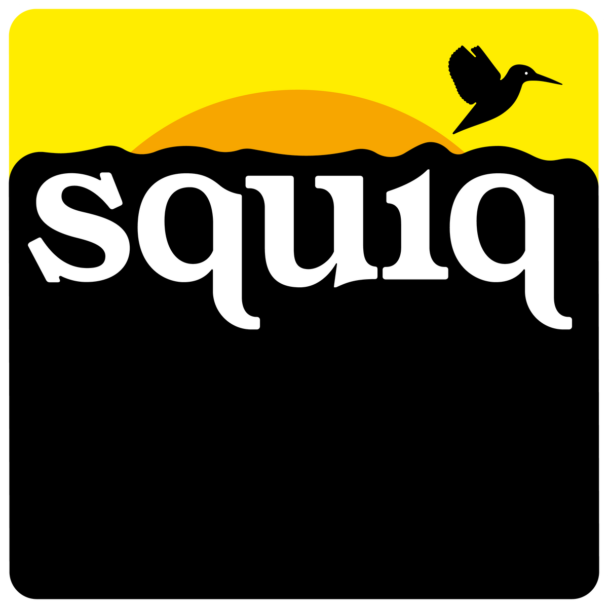 SQUIQ logo met ijsvogel